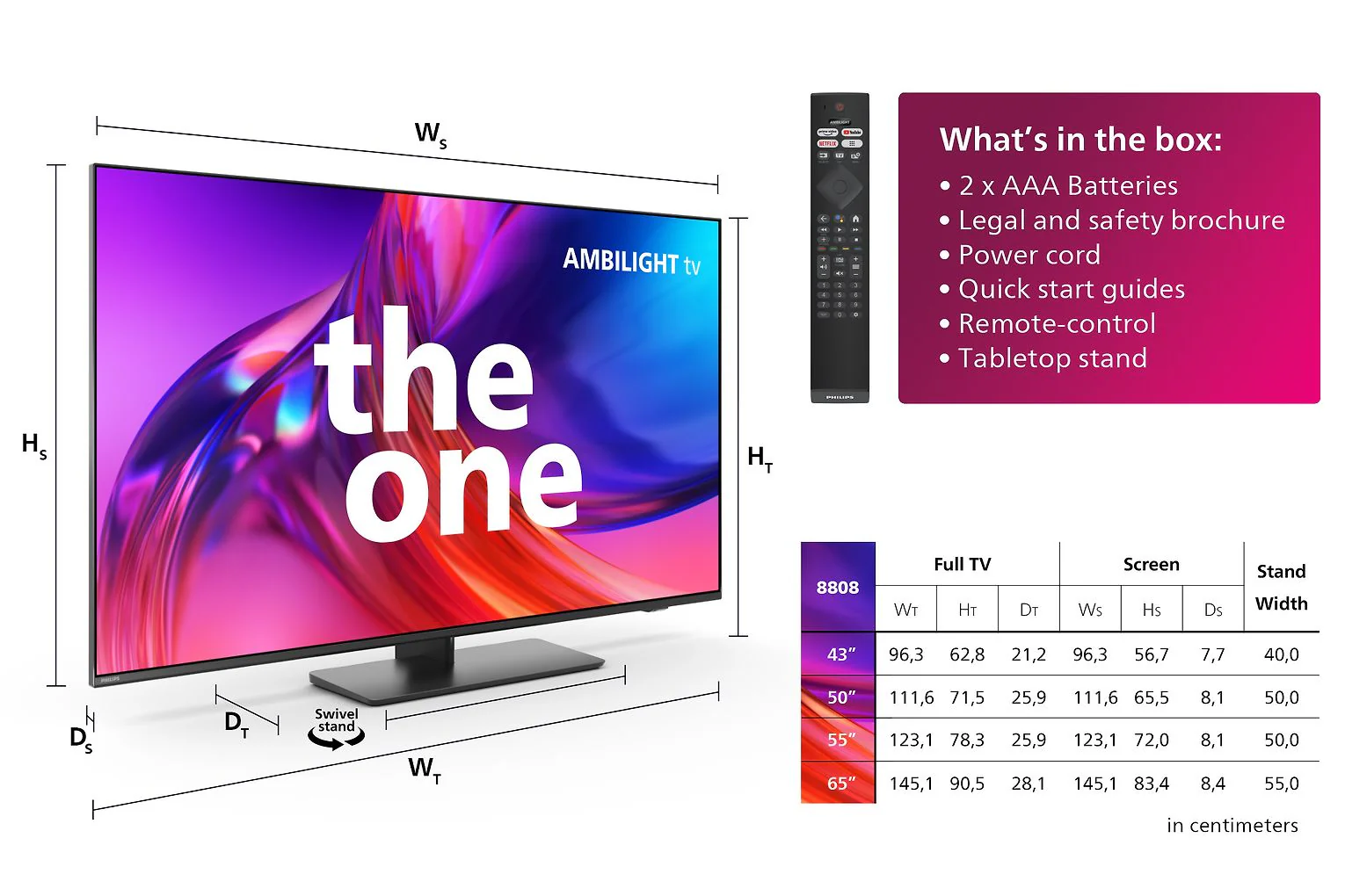 Philips The One PUS8808 43" 4K LED Ambilight Google TV - Image 5
